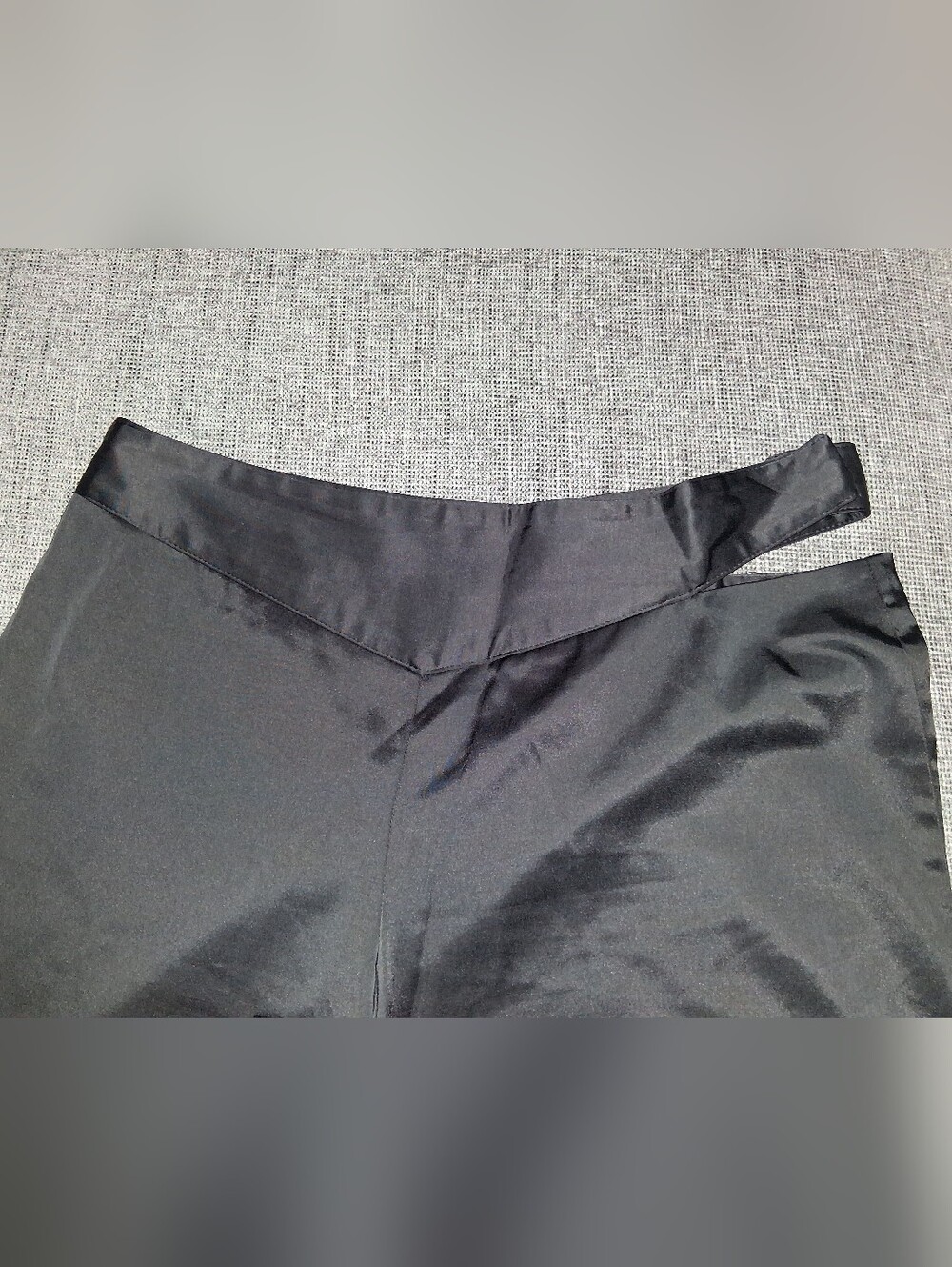 Zara Black Women's Satin Like Cargo  Pants with Left Side Cut Out - Picture 3 of 8